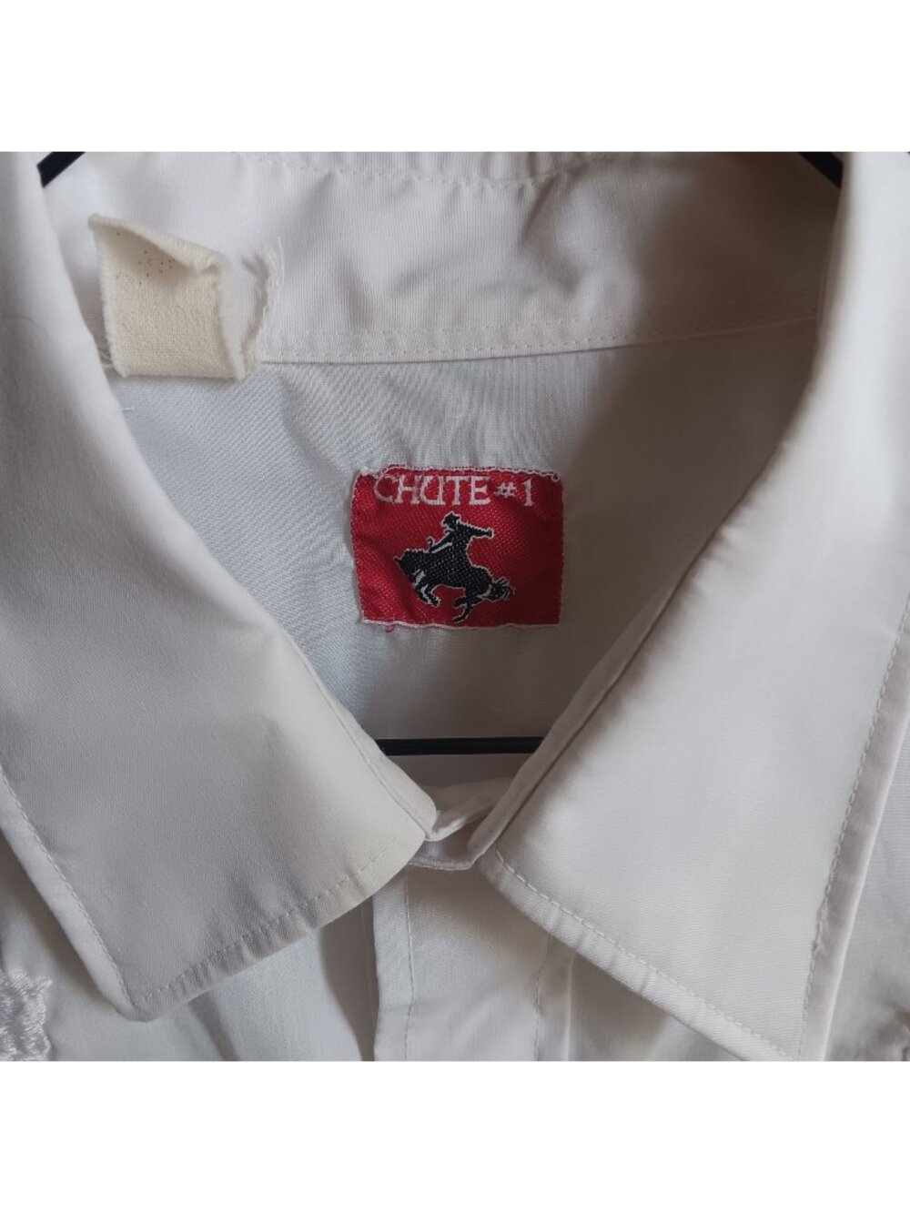 True Vintage Western Cowboy Shirt XL 1980's Chute #1 Embroidered Long Snap 80s